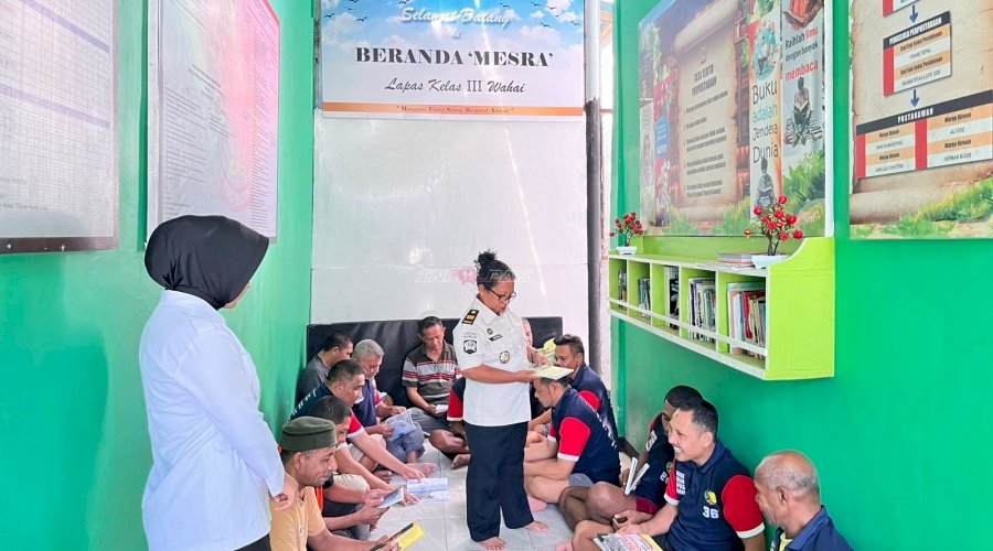Awali Bulan dengan Membaca, Warga Binaan Ramaikan Perpustakaan Lapas Wahai