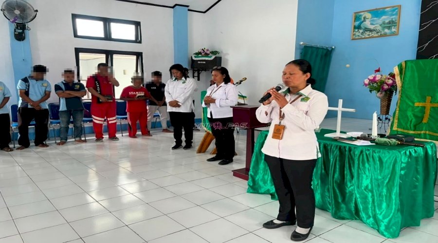 Lapas Piru Bersama Kemenag Kab. SBB Gelar Pembinaan Kerohanian Kristen