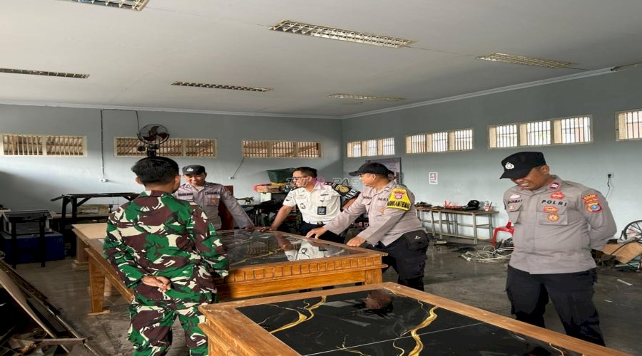 Deteksi Dini Gangguan Kamtib, Lapas Luwuk Sambut Patroli Sambang TNI-Polri