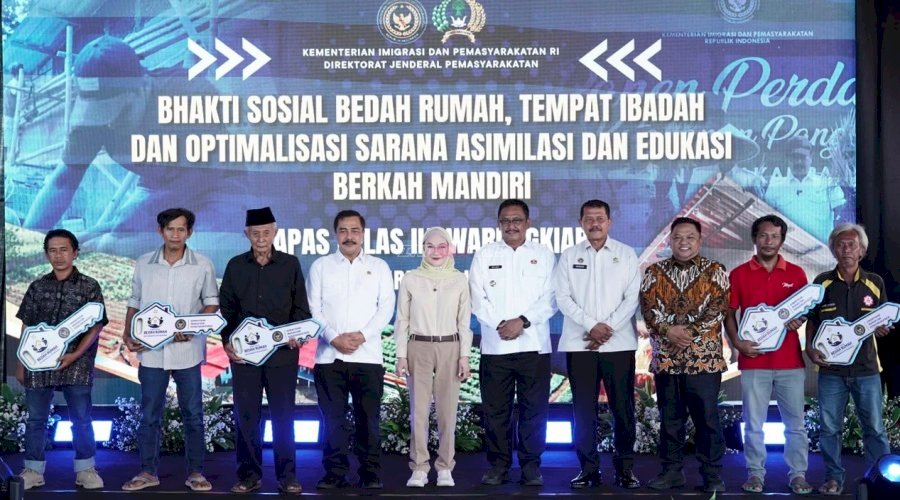 Menimipas Resmikan Program Bedah Rumah dan Tempat Ibadah, serta Optimalisasi SAE Berkah Mandiri Lapas Warungkiara