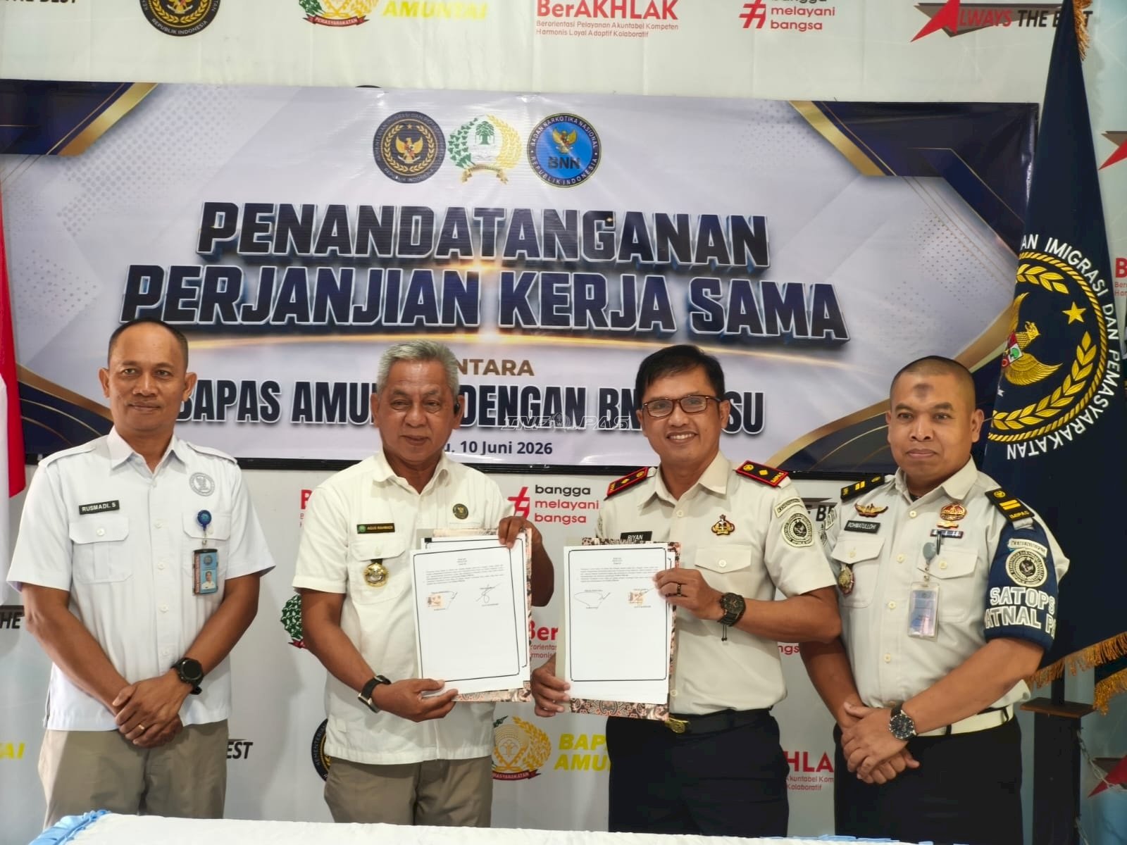 Bapas Amuntai dan BNNK HSU Teken PKS Wujudkan Lingkungan Bersih Narkoba