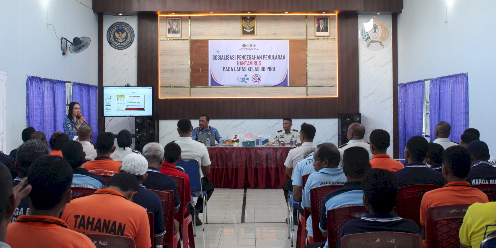 Lapas Piru Gandeng Dinkes Kab. SBB Sosialisasikan Pencegahan Penularan Hantavirus kepada Petugas dan Warga Binaan