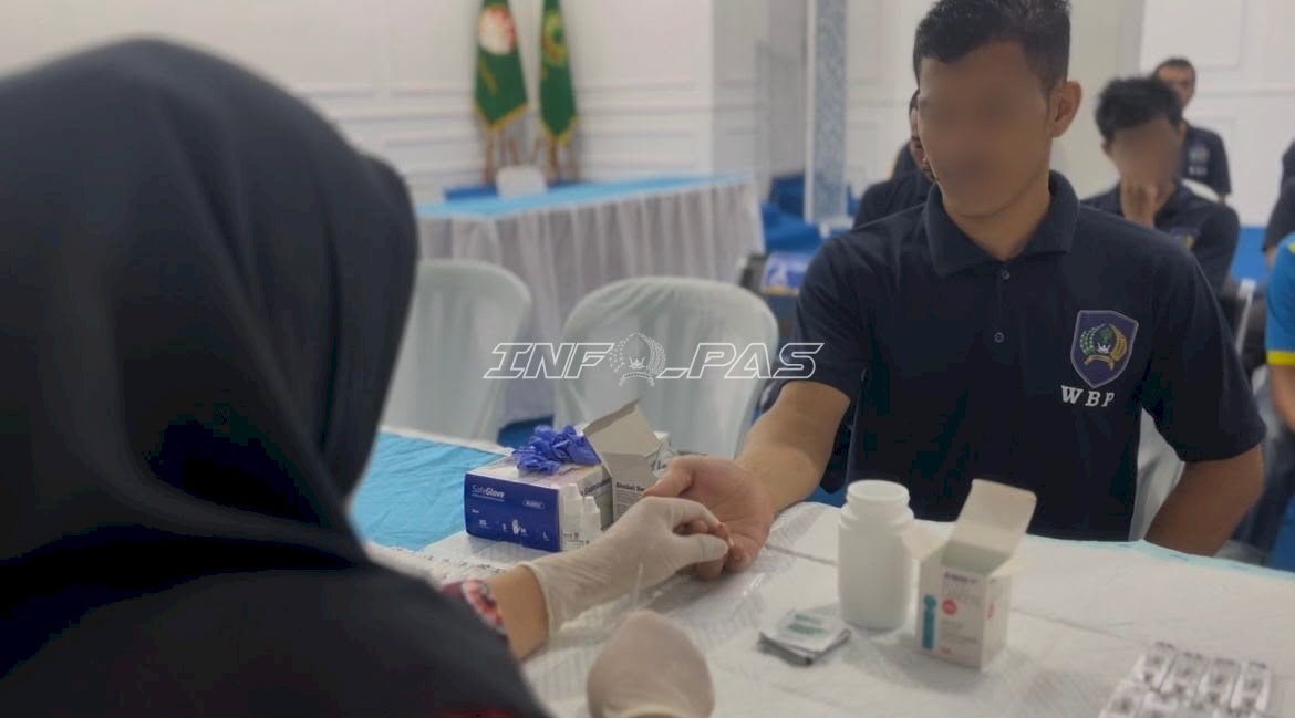 Lapas Kotabaru Gandeng Puskesmas Dirgahayu Skrining Penyakit Menular bagi Warga Binaan