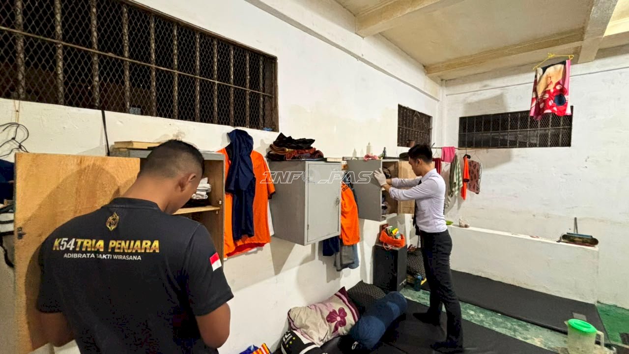 Lapas Pemuda Madiun Kembali Gelar Razia Insidentil, Handphone dan Narkoba Nihil