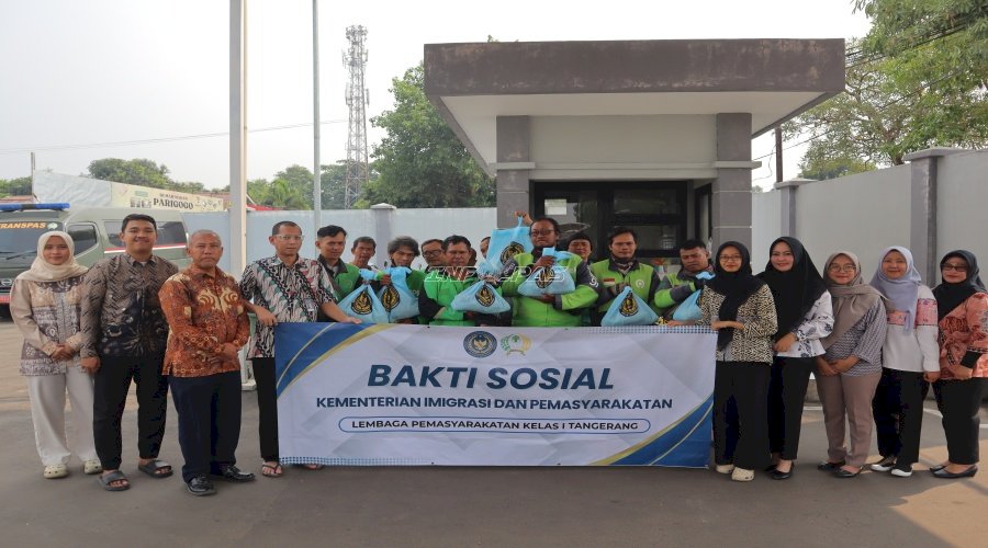 Lapas Kelas I Tangerang Bagikan 100 Paket Sembako, Tebarkan Kepedulian dan Manfaat Nyata bagi Masyarakat