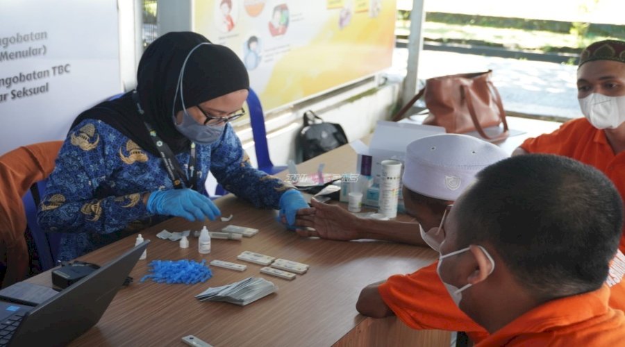 Skrining Kesehatan Warga Binaan, Lapas Banjarbaru Gandeng Dinkes Kota Banjarbaru dan Puskesmas Cempaka 