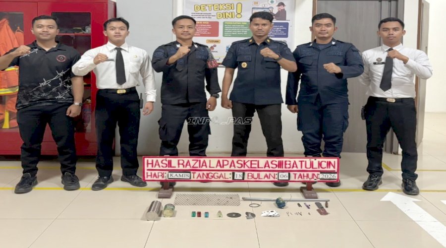 Deteksi Dini Gangguan Kamtib, Lapas Batulicin Sisir Blok Hunian pada Dini Hari