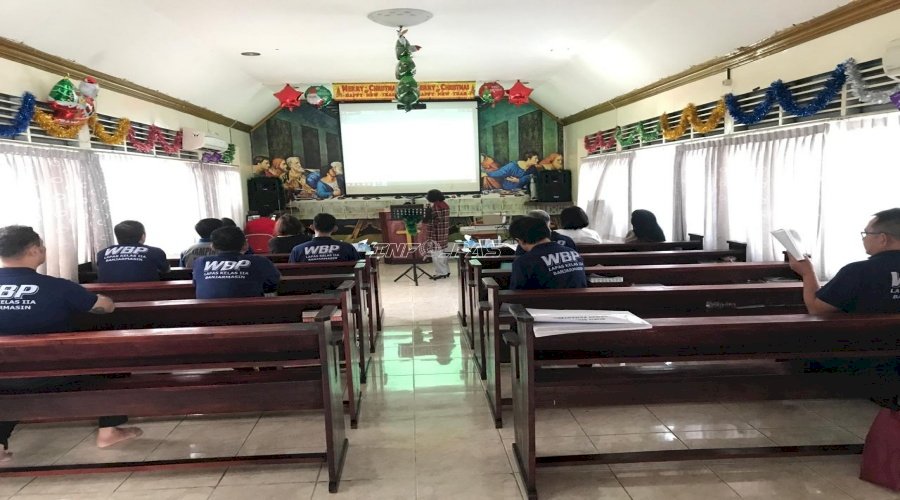 Lapas Banjarmasin dan GBI Kemah Kesaksian Berikan Pelayanan Ibadah bagi Warga Binaan