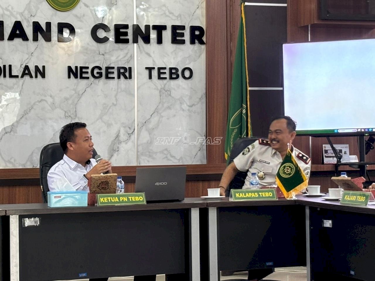 Perkuat Koordinasi, Lapas Muara Tebo Hadiri Coffee Morning PN Tebo Bahas Transformasi Digital Peradilan