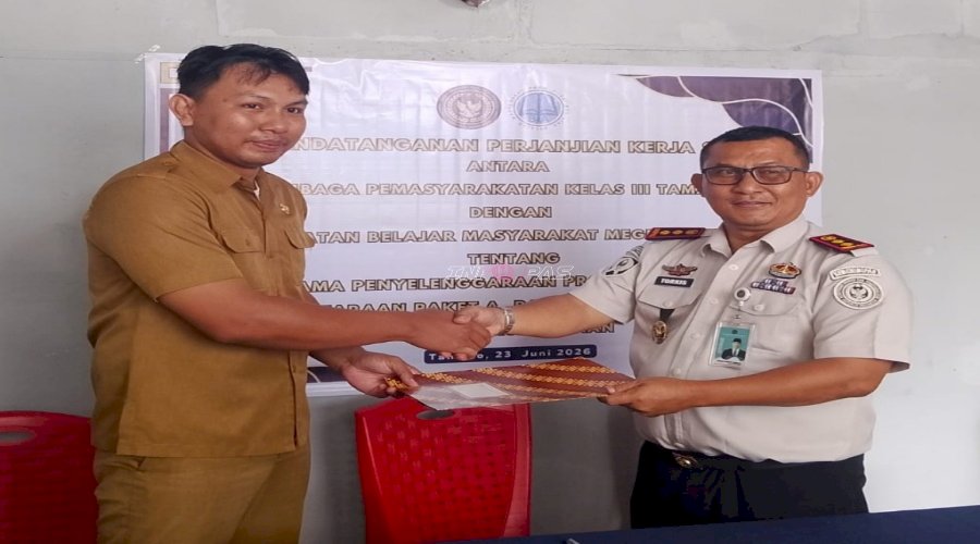 Lapas Tamako dan PKBM Megbers Menggawa Sepakati PKS Pendidikan Kesetaraan Warga Binaan