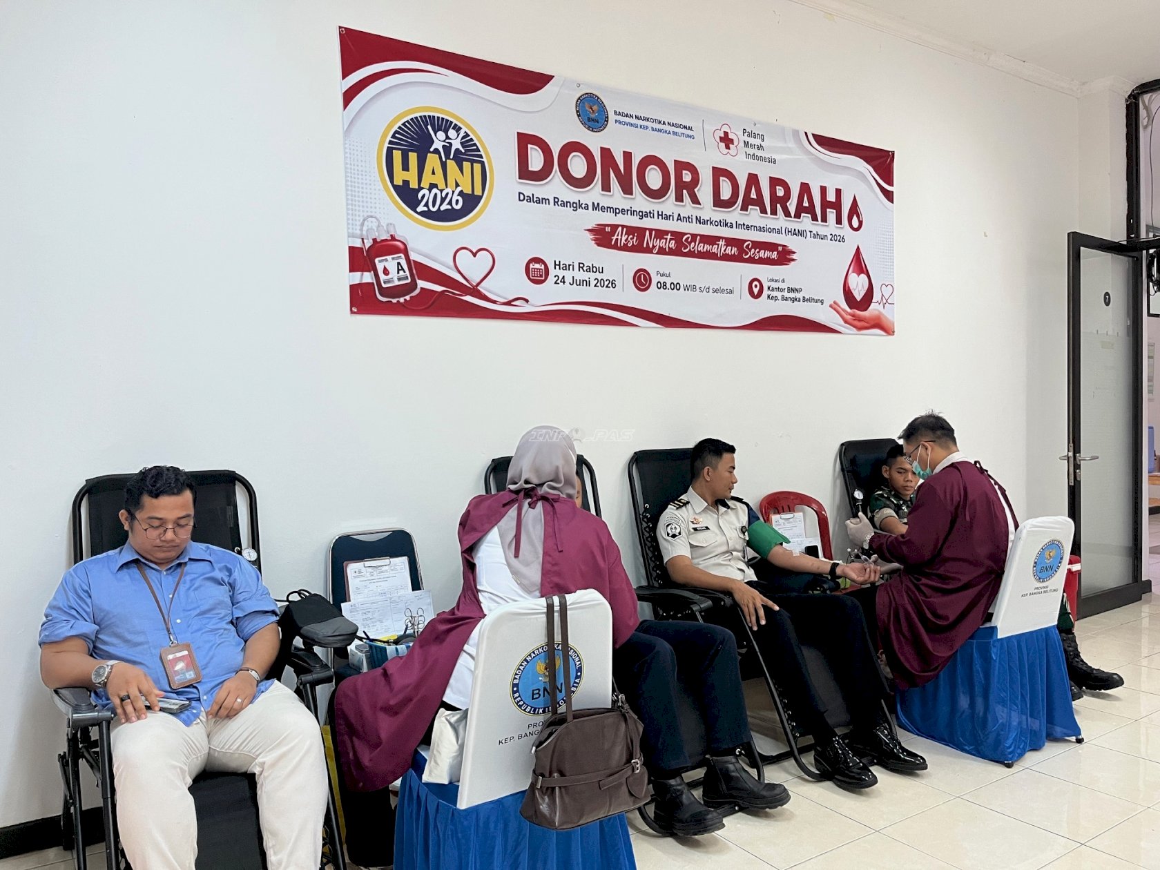 Dukung HANI 2026, Pegawai Lapas Perempuan Pangkalpinang Donorkan Darah di BNNP Babel