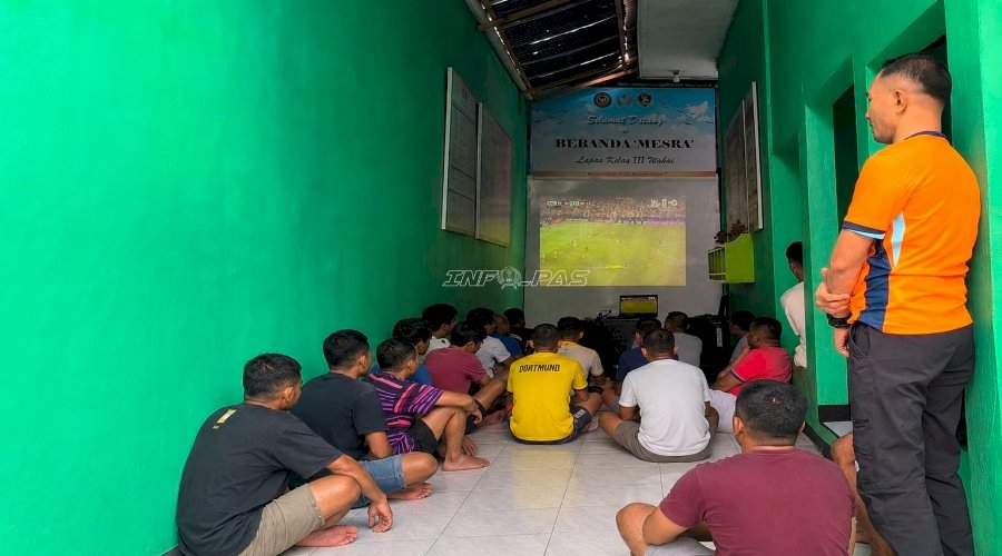 Nobar Piala Dunia 2026, Warga Binaan Lapas Wahai Rasakan Rekreasi Positif di Tengah Masa Pembinaan