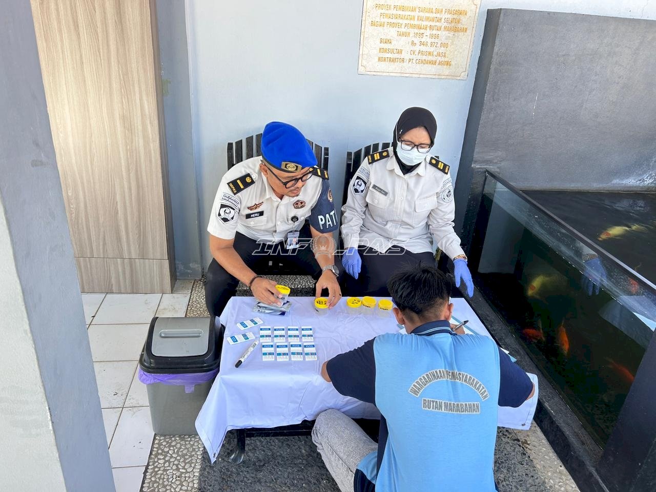 Tes Urine Berkala, Rutan Marabahan Pastikan Lingkungan Pemasyarakatan Bersih dari Narkoba