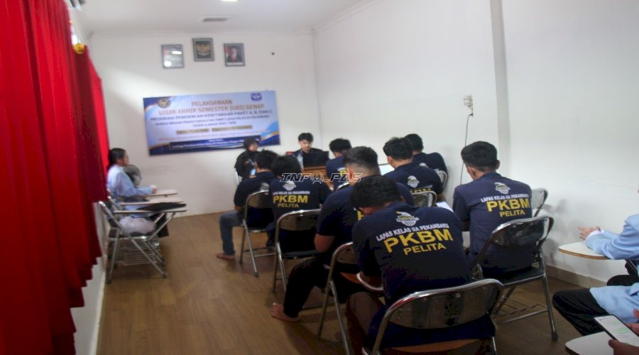 Semangat Belajar, Warga Binaan Lapas Pekanbaru Jalani Ujian Akhir Semester Genap