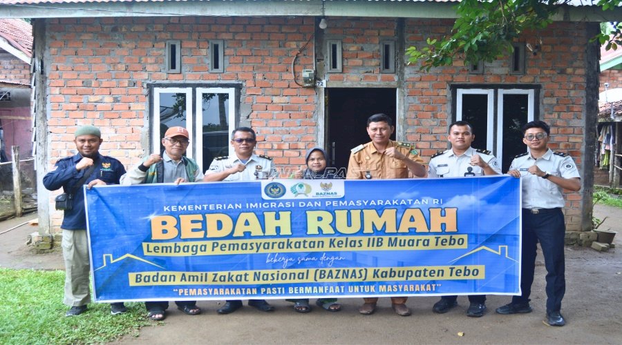 Lapas Muara Tebo Tinjau Lokasi Program Bedah Rumah bersama Baznas Kab. Tebo