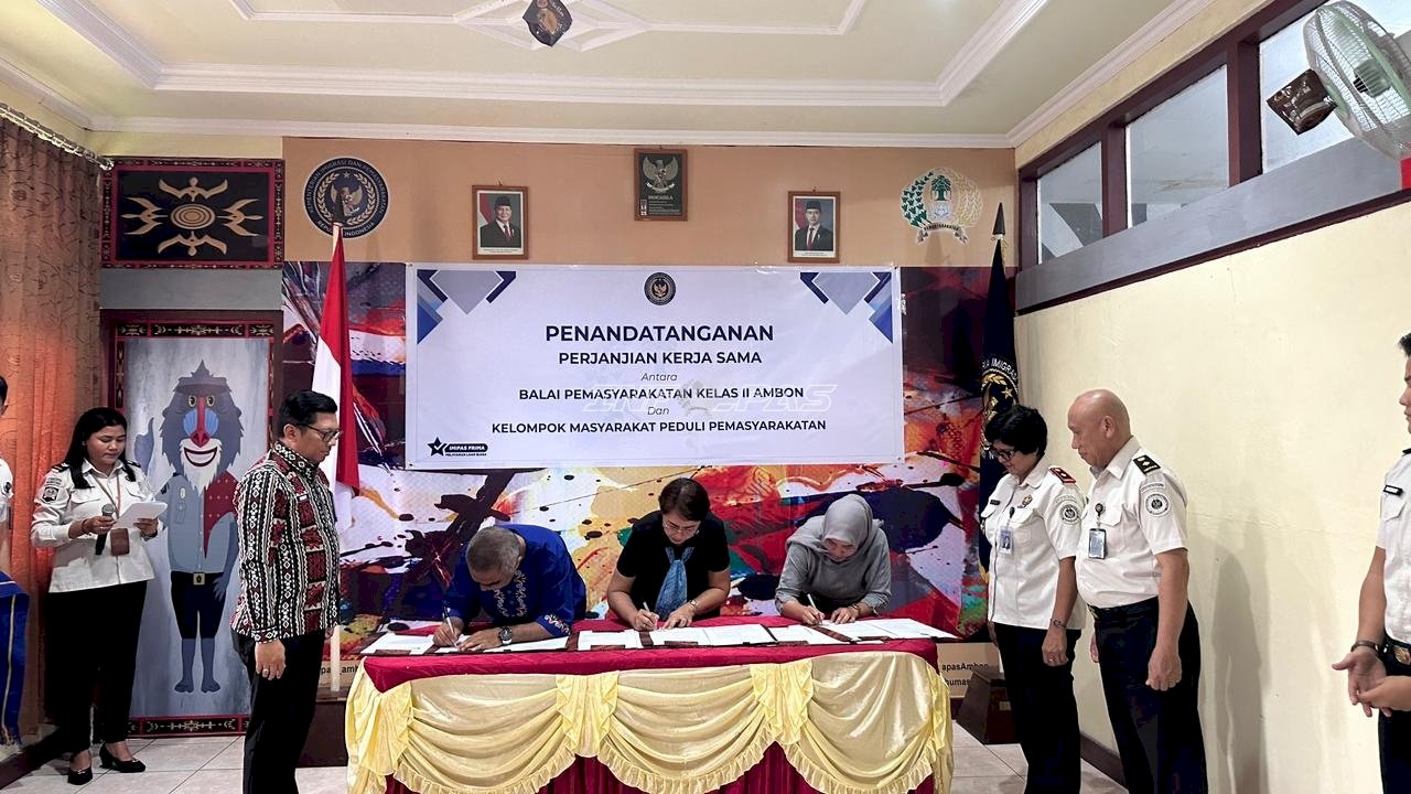 Bapas Ambon Teken PKS dengan Tiga Pokmas Lipas, Perluas Pembimbingan Klien