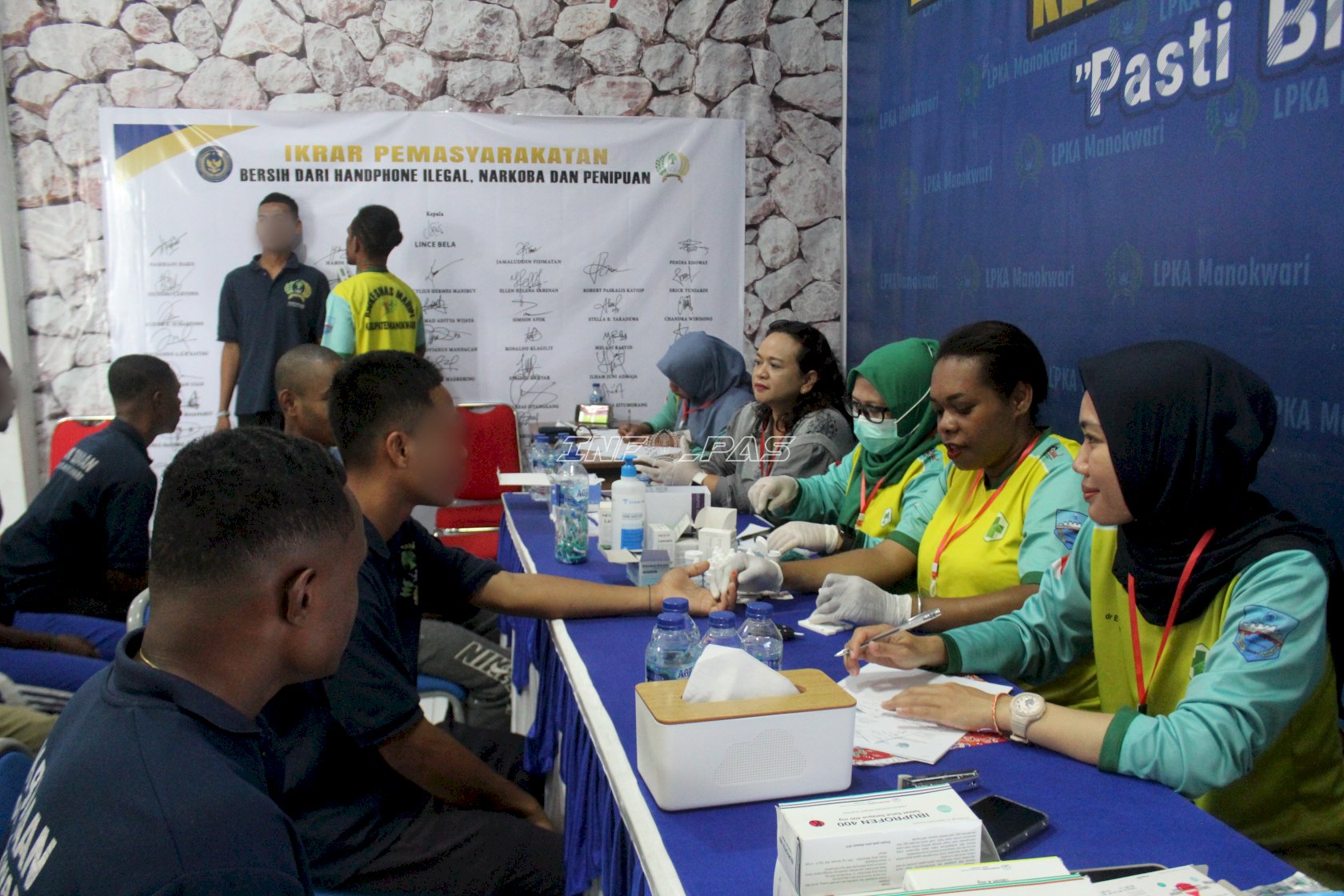 LPKA Manokwari Gandeng Dinkes dan Puskesmas Maripi Gelar Pemeriksaan Kesehatan Gratis
