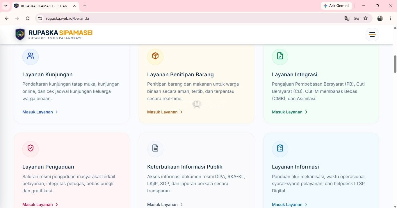 Rutan Pasangkayu Luncurkan RUPASKA SIPAMASEI, Permudah Akses Informasi dan Layanan