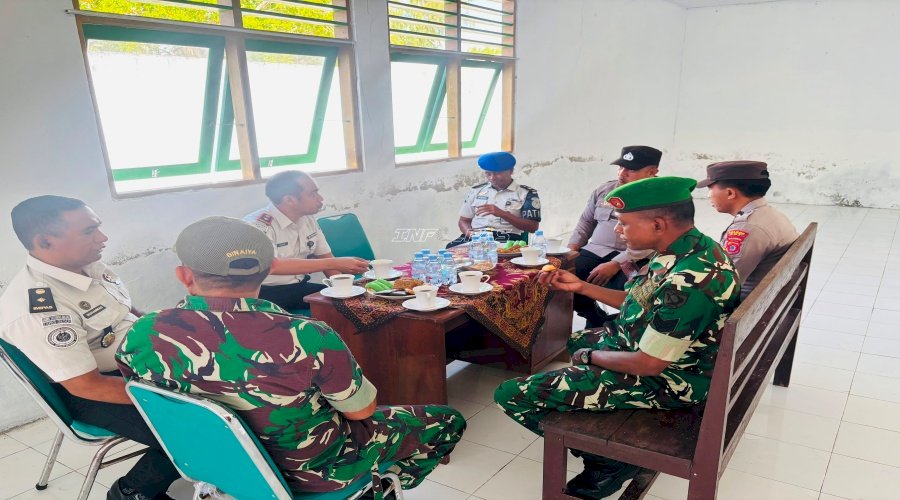 Lapas Geser Perkuat Sinergi Pengamanan dengan Koramil Geser dan Polsek Seram Timur 