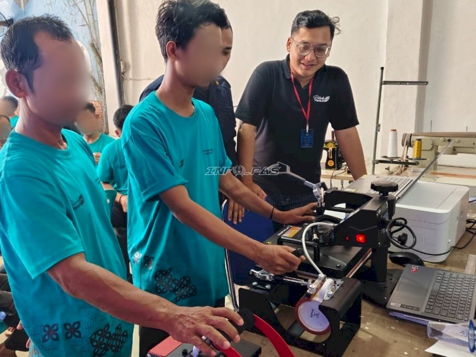 Lapas Banjarmasin Latih Warga Binaan Keterampilan Sablon bersama Pelindo