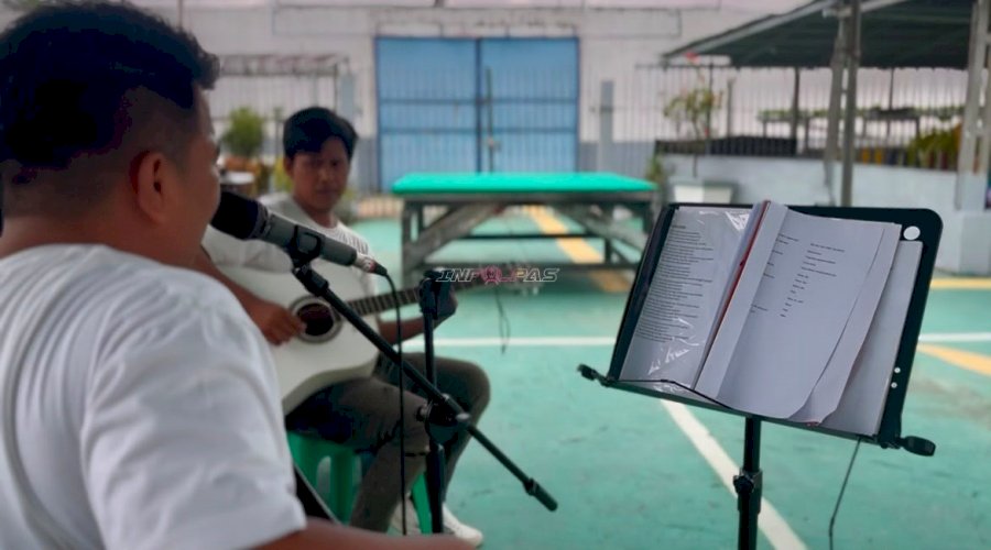 Bamega Band Jadi Wadah Pembinaan Seni Musik Warga Binaan Lapas Kotabaru