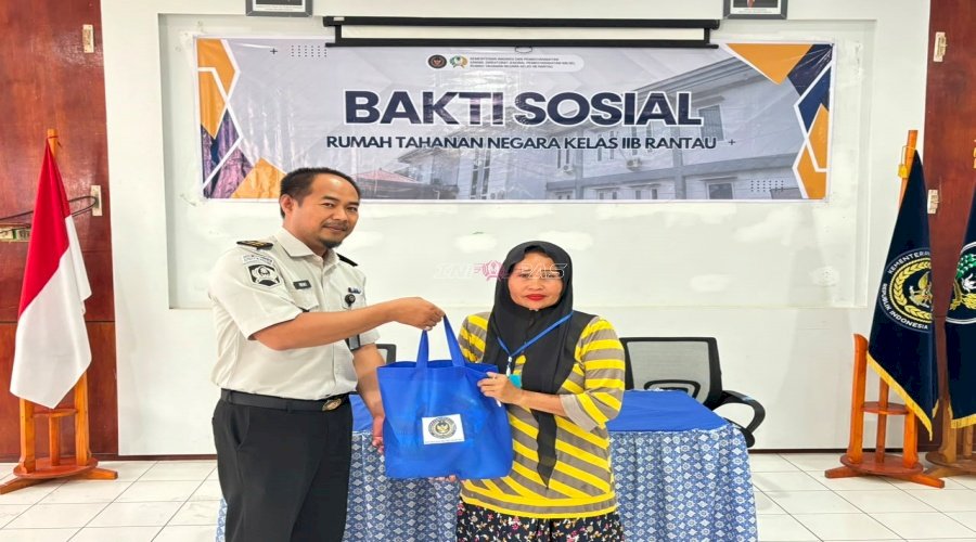 Rutan Rantau Salurkan Bantuan Sembako bagi Keluarga Warga Binaan yang Membutuhkan