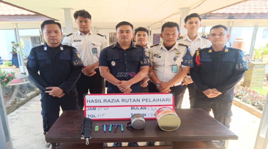 Berantas Peredaran Barang Terlarang, Rutan Pelaihari Gencarkan Razia Hunian Warga Binaan