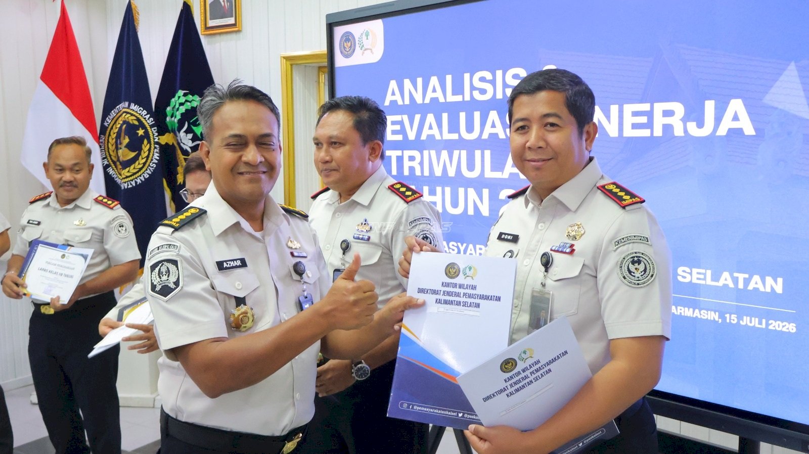 Lapas Kotabaru Raih Lima Penghargaan pada Anev Kinerja Kanwil Ditjenpas Kalsel