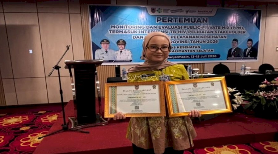 Lapas Narkotika Karang Intan Raih Penghargaan dari Dinkes Provinsi Kalsel dan Kanwil Ditjenpas Kalsel