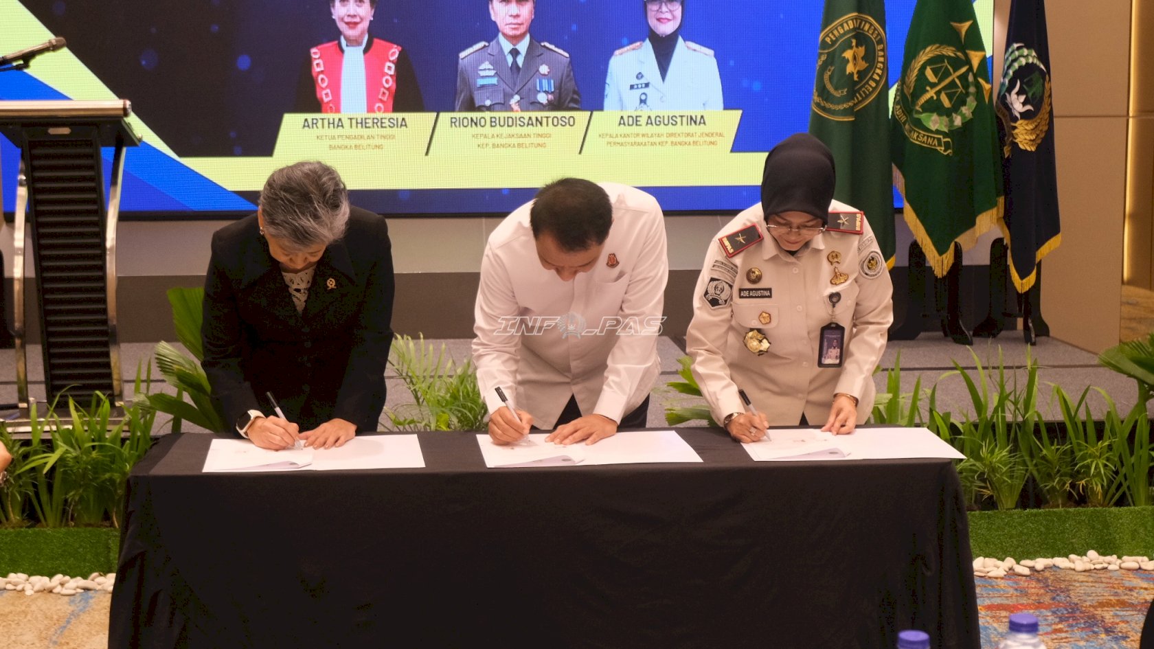 Kanwil Ditjenpas Babel, Kejati, dan Pengadilan Tinggi Teken PKS Persidangan Elektronik