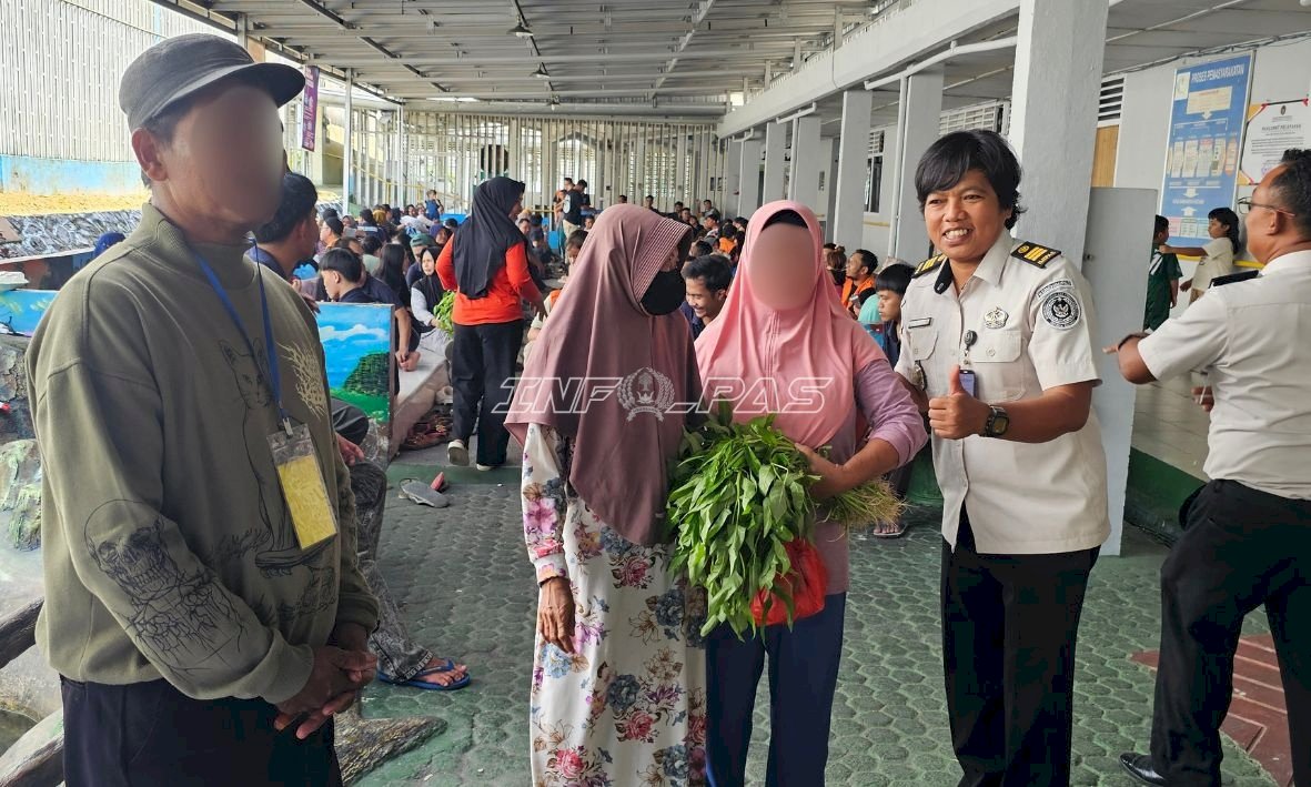 Lapas Pangkalpinang Bagikan Hasil Panen untuk Keluarga Warga Binaan