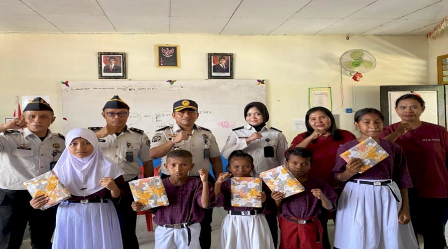 Peduli HAN 2026, Lapas Wahai Salurkan Perlengkapan Sekolah bagi Murid Yatim Piatu