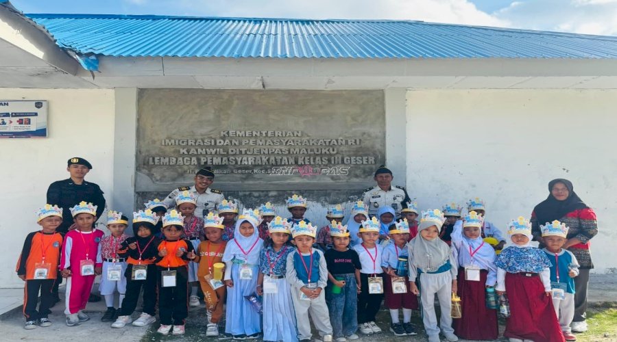 Lapas Geser Sambut Kunjungan Siswa SDN 5 Seram Timur di Momen HAN 2026