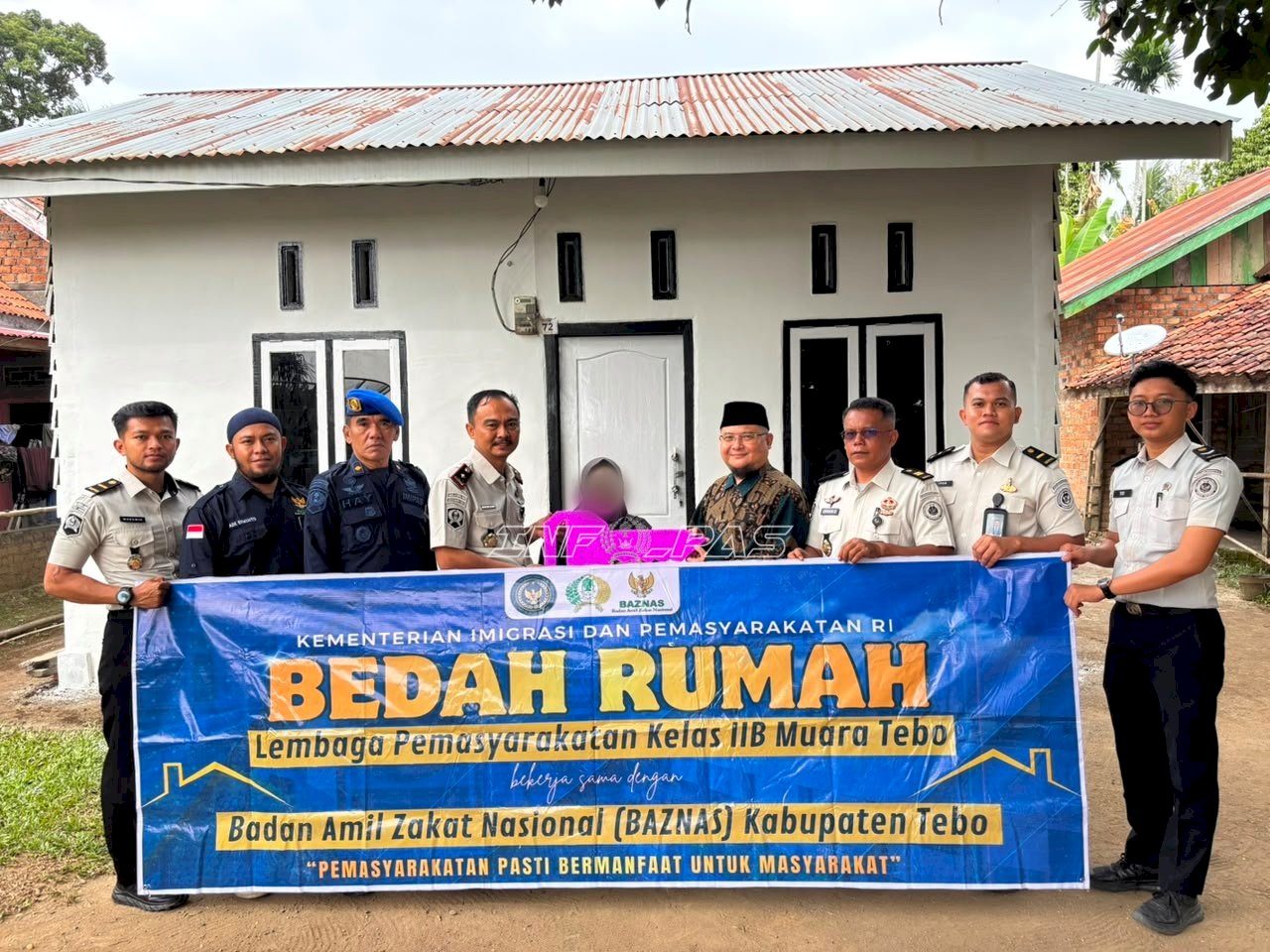 Lapas Muara Tebo dan BAZNAS Tebo Rampungkan Bedah Rumah Warga Desa Bedaro Rampak