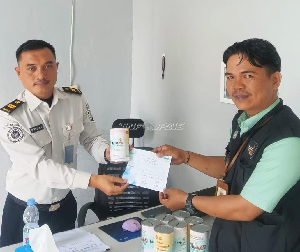 tumbuhkan Budaya Berbagi, Bapas Tanjungpandan Salurkan Infak Pegawai melalui Lazismu Belitung