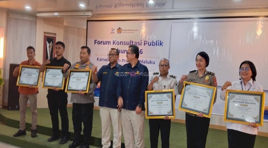 Kanwil Ditjenpas Maluku Raih Terbaik I Koordinator Wilayah Kinerja Pelaksana Anggaran dari DJPb Prov. Maluku