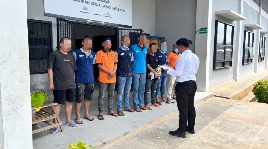 Komitmen Zero Narkoba, Lapas Batulicin Gelar Tes Urine Acak bagi Warga Binaan