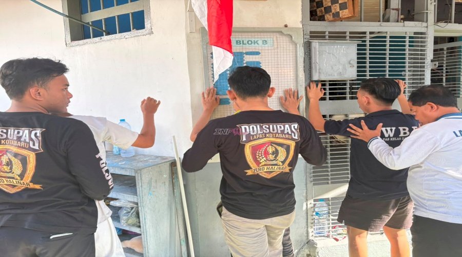 Komitmen Berantas Barang Terlarang, Lapas Kotabaru Laksanakan Razia Insidentil