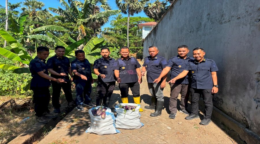 Lapas Takalar Panen 34 Kilogram Terung, Wujud Keberhasilan Pembinaan dan Dukung Kemandirian Pangan