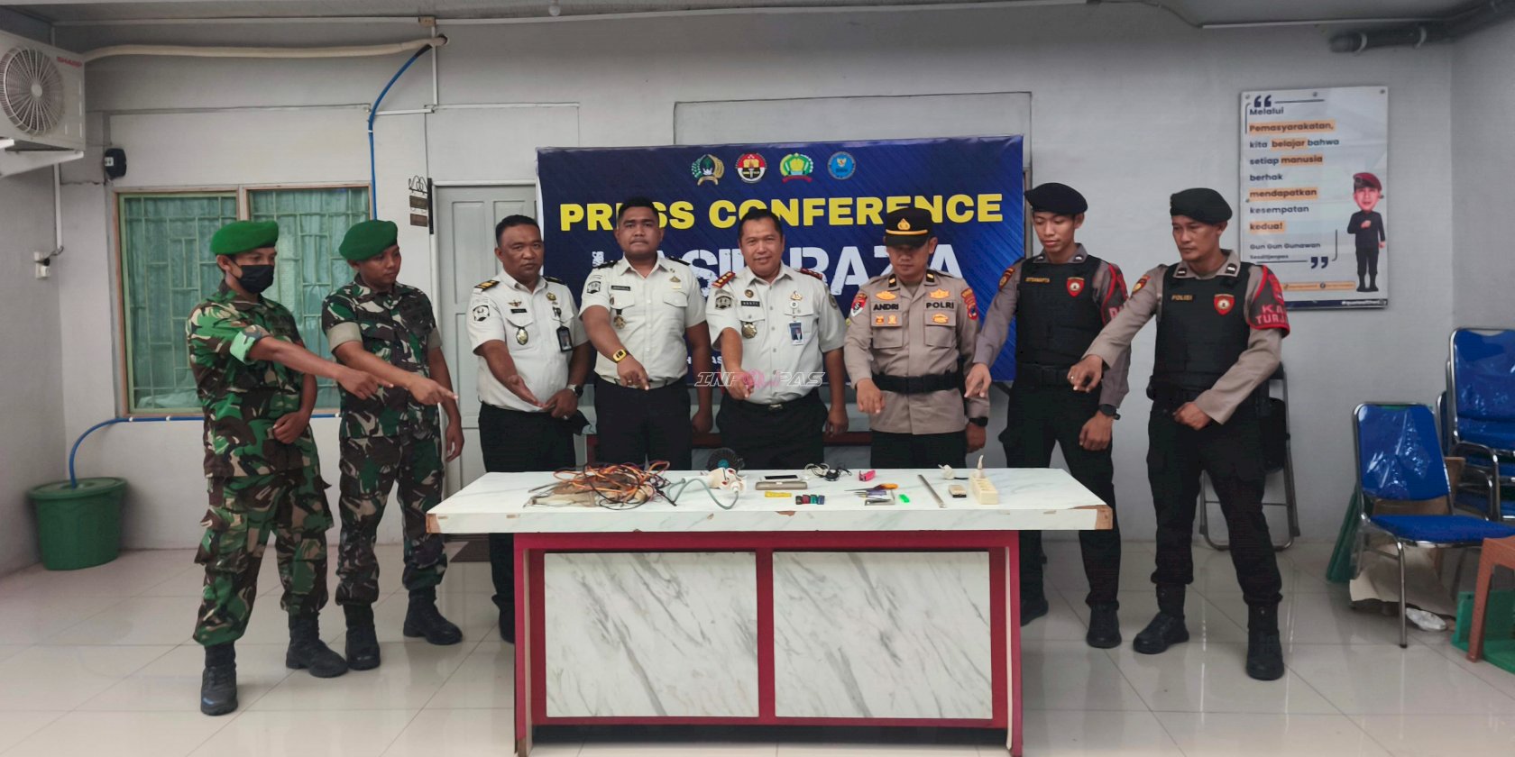 Lapas Amuntai bersama TNI-Polri Gelar Razia Gabungan, Tegaskan Komitmen Zero Halinar