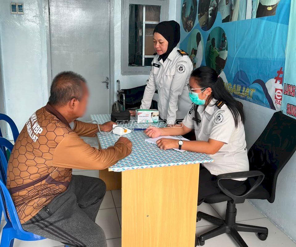 Lapas Sungailiat Rutin Gelar Posyandu Lansia bagi Warga Binaan