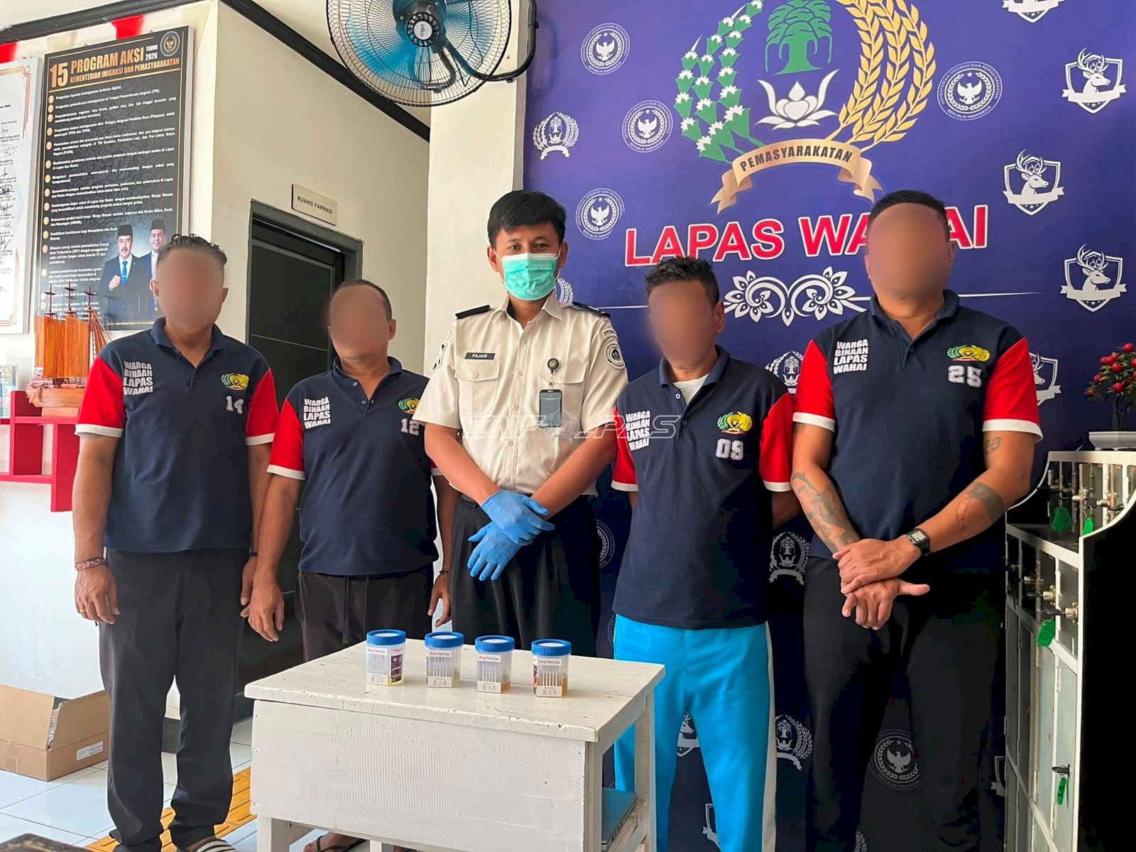 Tes Urine Acak, Lapas Wahai Perkuat Pembinaan dan Zero Halinar