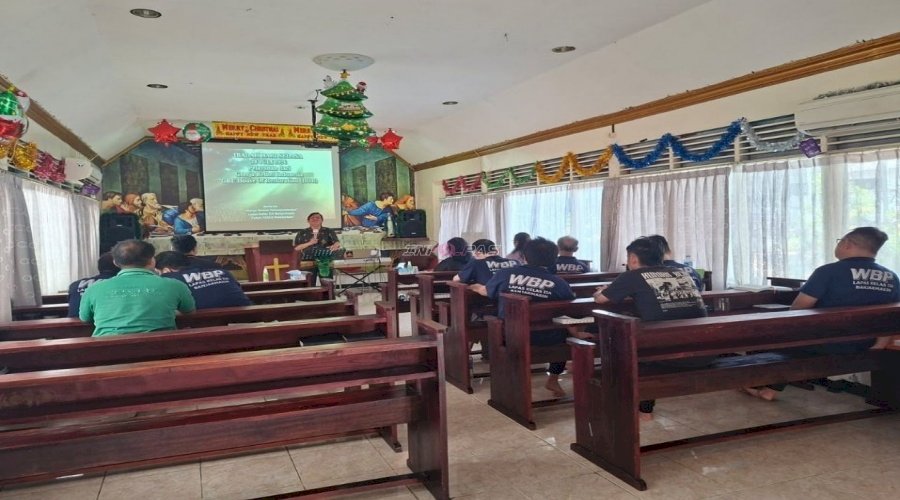 Warga Binaan Kristiani Lapas Banjarmasin Jalani Ibadah Rutin Bulanan bersama GBI House of Restoration