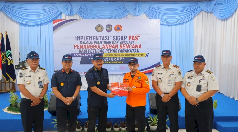 Kanwil Ditjenpas Kalsel Luncurkan SIGAP PAS, Lapas Banjarbaru Jadi Pilot Project Kesiapsiagaan Bencana