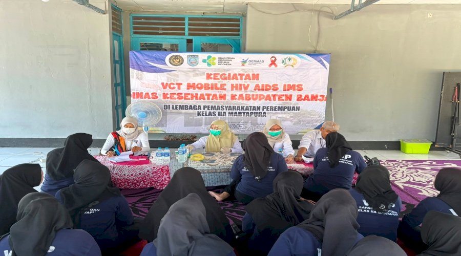 Lapas Perempuan Martapura Gandeng Puskesmas Martapura 1 Gelar VCT Mobile bagi 100 Warga Binaan