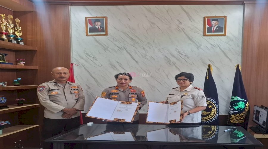 Bapas Ambon dan Polsek Baguala Sepakati PKS Pembimbingan dan Pengawasan Klien Pemasyarakatan