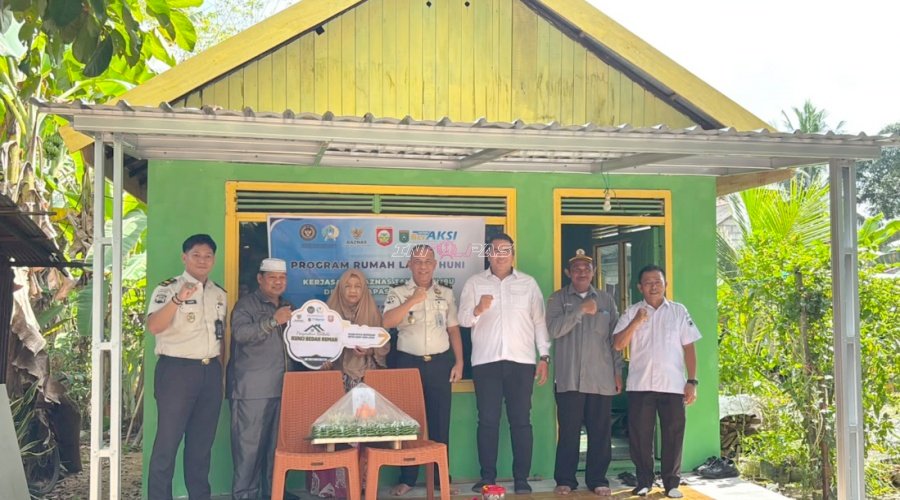 Lapas Batulicin dan BAZNAS Kab. Tanah Bambu Resmikan Hasil Program Bedah Rumah di Desa Saring Sungai Bubu