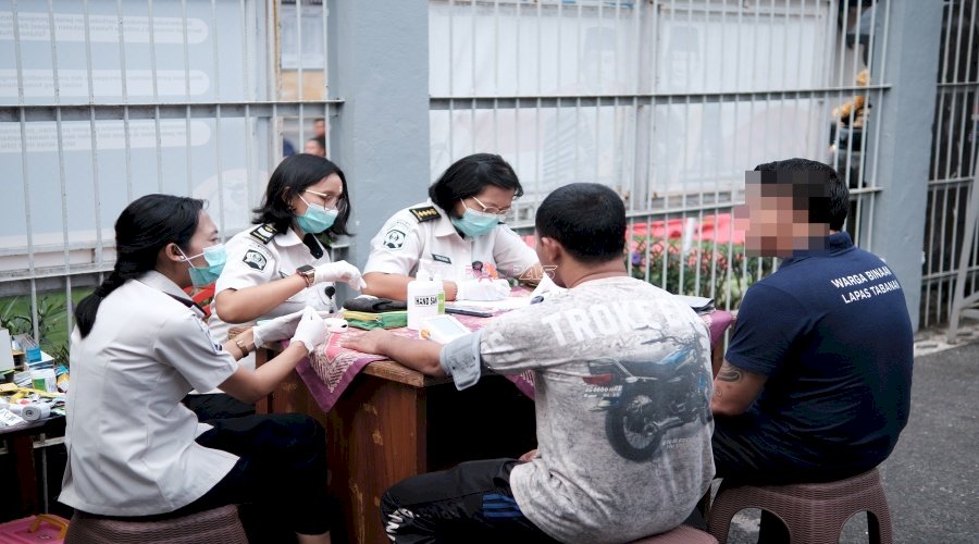 Dekatkan Layanan Kesehatan, Lapas Tabanan Kembali Gelar Sambang Sehat