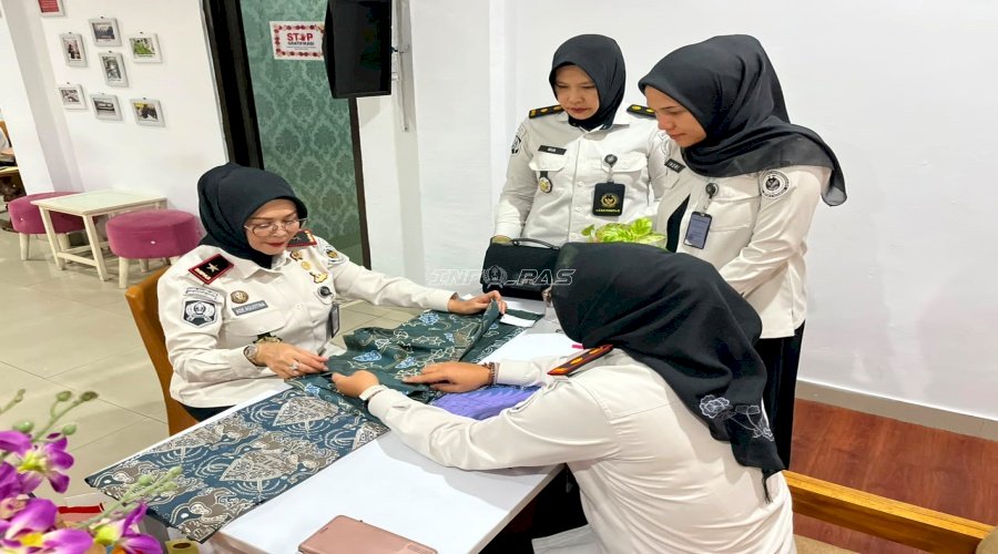 Kakanwil Ditjenpas Kep. Babel Pantau Poduksi Batik Lapas Perempuan Pangkalpinang, Dukung Bersaing di Pasaran