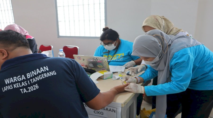 Lapas Kelas I Tangerang Tuntaskan Cek Kesehatan Gratis dan Skrining TBC bagi Warga Binaan